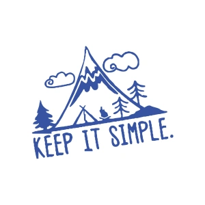 Keep It Simple Kamp Araba Stickeri 17x17 Cm Mavi