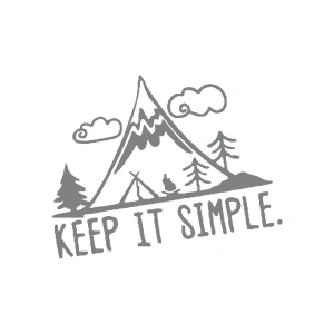 Keep It Simple Kamp Araba Stickeri 17x17 Cm Gri