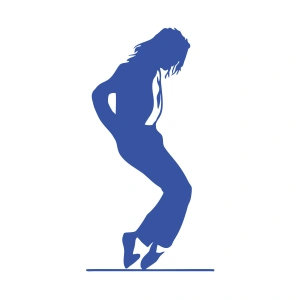 Michael Jackson Araba Sticker 17x17 Cm Mavi