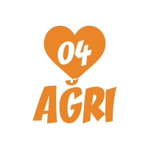 Kalpli 04 Ağrı Araba Sticker 17x17 Cm Turuncu