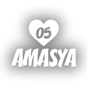 Kalpli 05 Amasya Araba Sticker 17x17 Cm Beyaz