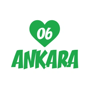 Kalpli 06 Ankara Araba Sticker 17x17 Cm Yeşil