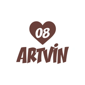 Kalpli 08 Artvin Araba Sticker 17x17 Cm Kahverengi