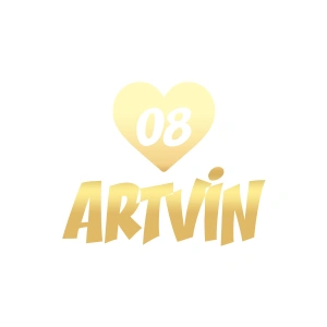 Kalpli 08 Artvin Araba Sticker 17x17 Cm Gold