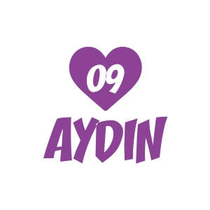 Kalpli 09 Aydın Araba Sticker 17x17 Cm Mor