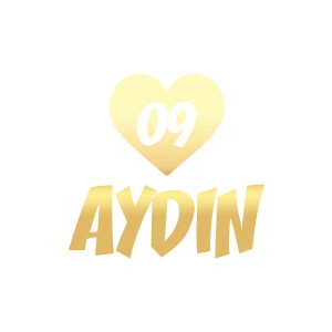 Kalpli 09 Aydın Araba Sticker 17x17 Cm Gold