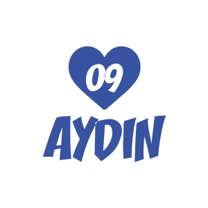 Kalpli 09 Aydın Araba Sticker 17x17 Cm Mavi