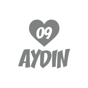 Kalpli 09 Aydın Araba Sticker 17x17 Cm Gri