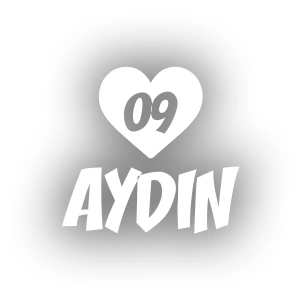 Kalpli 09 Aydın Araba Sticker 17x17 Cm Beyaz