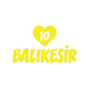 Kalpli 10 Balıkesir Araba Sticker 17x17 Cm Sarı
