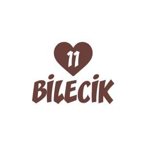 Kalpli 11 Bilecik Araba Sticker 17x17 Cm Kahverengi