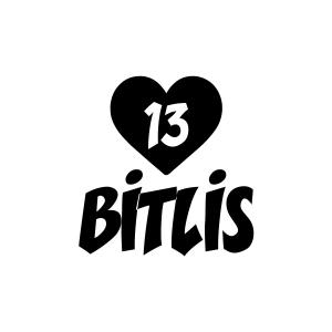 Kalpli 13 Bitlis Araba Sticker 17x17 Cm Siyah
