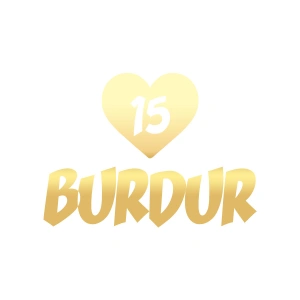 Kalpli 15 Burdur Araba Sticker 17x17 Cm Gold