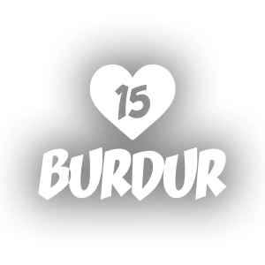 Kalpli 15 Burdur Araba Sticker 17x17 Cm Beyaz