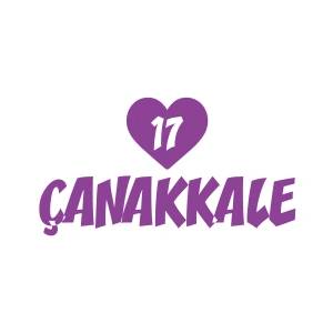 Kalpli 17 Çanakkale Araba Sticker 17x17 Cm Mor