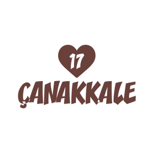 Kalpli 17 Çanakkale Araba Sticker 17x17 Cm Kahverengi