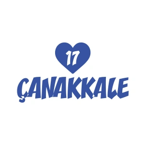 Kalpli 17 Çanakkale Araba Sticker 17x17 Cm Mavi