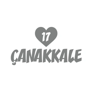Kalpli 17 Çanakkale Araba Sticker 17x17 Cm Gri