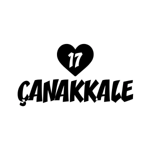 Kalpli 17 Çanakkale Araba Sticker 17x17 Cm Siyah