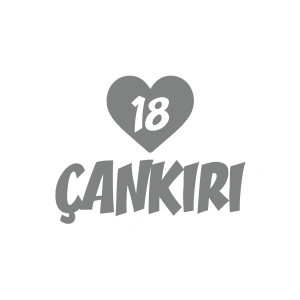 Kalpli 18 Çankırı Araba Sticker 17x17 Cm Gri