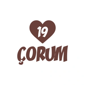 Kalpli 19 Çorum Araba Sticker 17x17 Cm Kahverengi