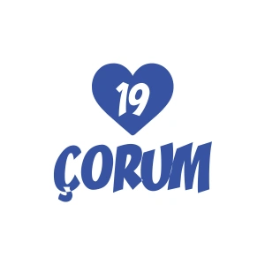 Kalpli 19 Çorum Araba Sticker 17x17 Cm Mavi