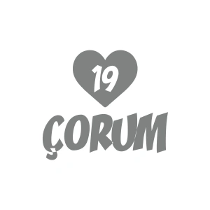 Kalpli 19 Çorum Araba Sticker 17x17 Cm Gri