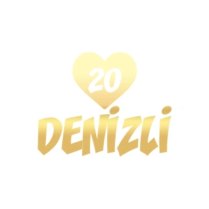 Kalpli 20 Denizli Araba Sticker 17x17 Cm Gold