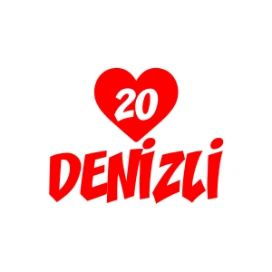 Kalpli 20 Denizli Araba Sticker 17x17 Cm Kırmızı