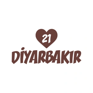 Kalpli 21 Diyarbakır Araba Sticker 17x17 Cm Kahverengi