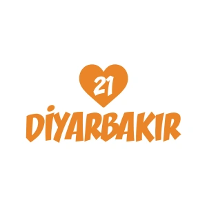 Kalpli 21 Diyarbakır Araba Sticker 17x17 Cm Turuncu