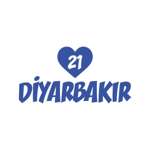 Kalpli 21 Diyarbakır Araba Sticker 17x17 Cm Mavi