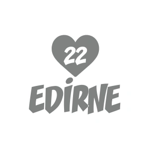 Kalpli 22 Edirne Araba Sticker 17x17 Cm Gri