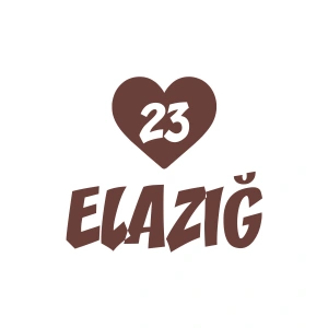 Kalpli 23 Elazığ Araba Sticker 17x17 Cm Kahverengi