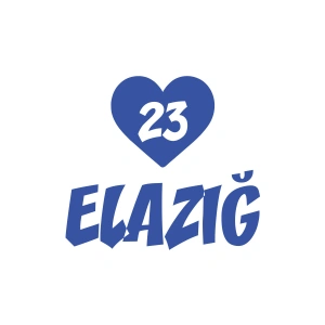 Kalpli 23 Elazığ Araba Sticker 17x17 Cm Mavi