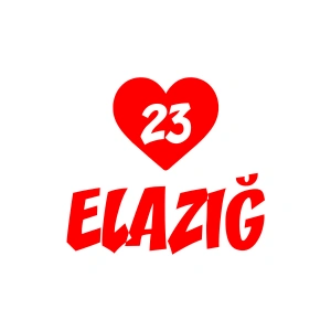 Kalpli 23 Elazığ Araba Sticker 17x17 Cm Kırmızı