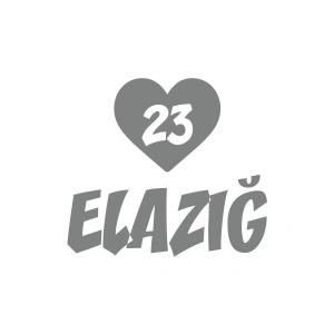 Kalpli 23 Elazığ Araba Sticker 17x17 Cm Gri