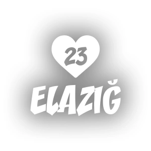 Kalpli 23 Elazığ Araba Sticker 17x17 Cm Beyaz