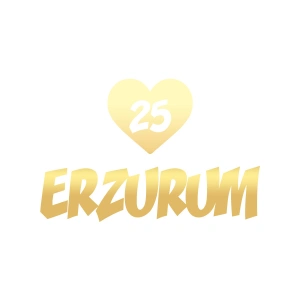 Kalpli 25 Erzurum Araba Sticker  17x17 Cm Gold