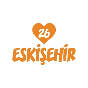 Kalpli 26 Eskişehir Araba Sticker 17x17 Cm Turuncu