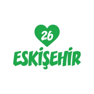 Kalpli 26 Eskişehir Araba Sticker 17x17 Cm Yeşil