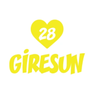 Kalpli 28 Giresun Araba Sticker 17x17 Cm Sarı