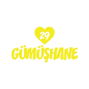 Kalpli 29 Gümüşhane Araba Sticker 17x17 Cm Sarı