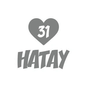 Kalpli 31 Hatay Araba Sticker 17x17 Cm Gri