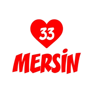 Kalpli 33 Mersin Araba Sticker 17x17 Cm Kırmızı