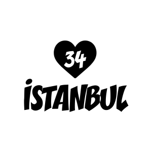 Kalpli 34 İstanbul Araba Sticker 17x17 Cm Siyah