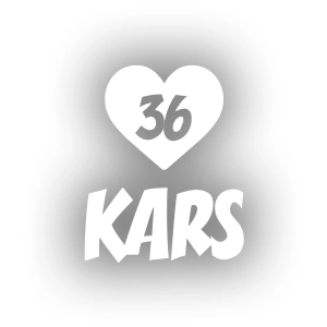 Kalpli 36 Kars Araba Sticker 17x17 Cm Beyaz