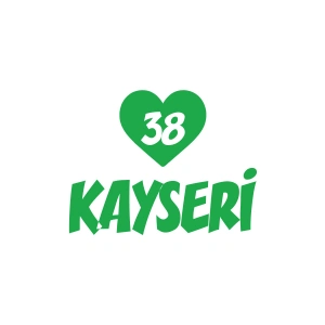 Kalpli 38 Kayseri Araba Sticker 17x17 Cm Yeşil