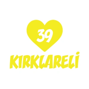 Kalpli 39 Kırklareli Araba Sticker 17x17 Cm Sarı