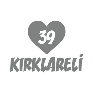 Kalpli 39 Kırklareli Araba Sticker 17x17 Cm Gri